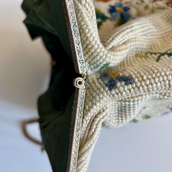 Vintage hand done Needlepoint Purse – Christine Custom Bags (Detroit, MI) Bunny - Picture 7 of 16
